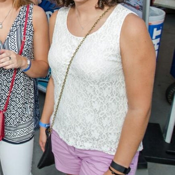 Coldwater Creek Lace Tank Top with Liner - Picture 2 of 8